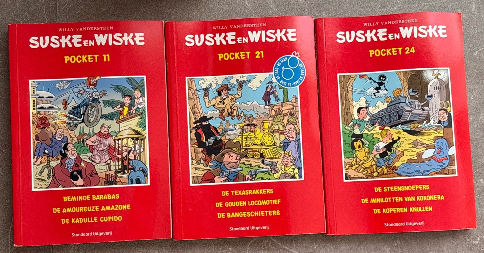 Suske en Wiske Pockets - Set van 3, Meerdere stripboeken, Ophalen of Verzenden, Gelezen