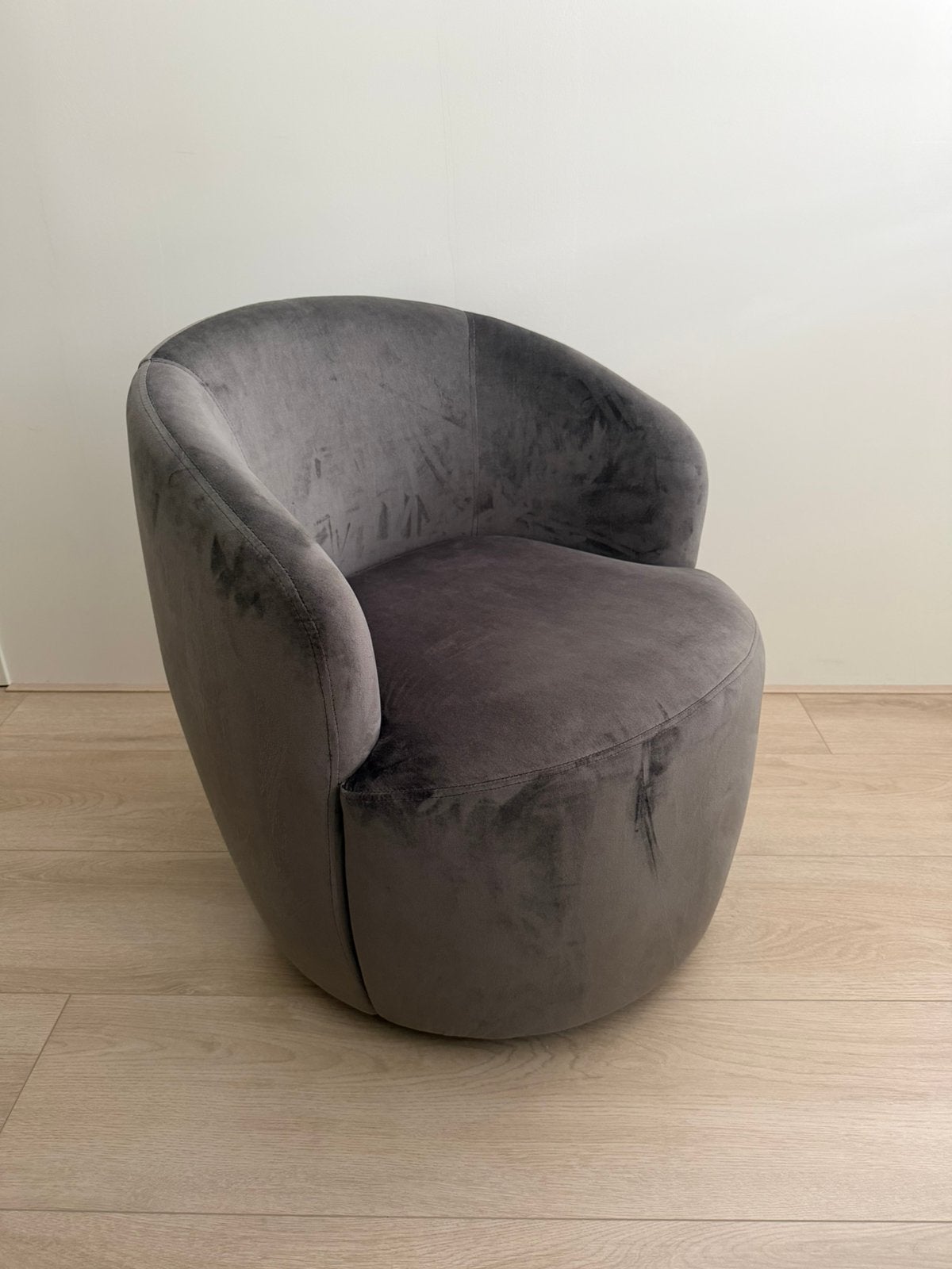 Draai fauteuil grijs (jysk), Ophalen, Zo goed als nieuw, Grijs