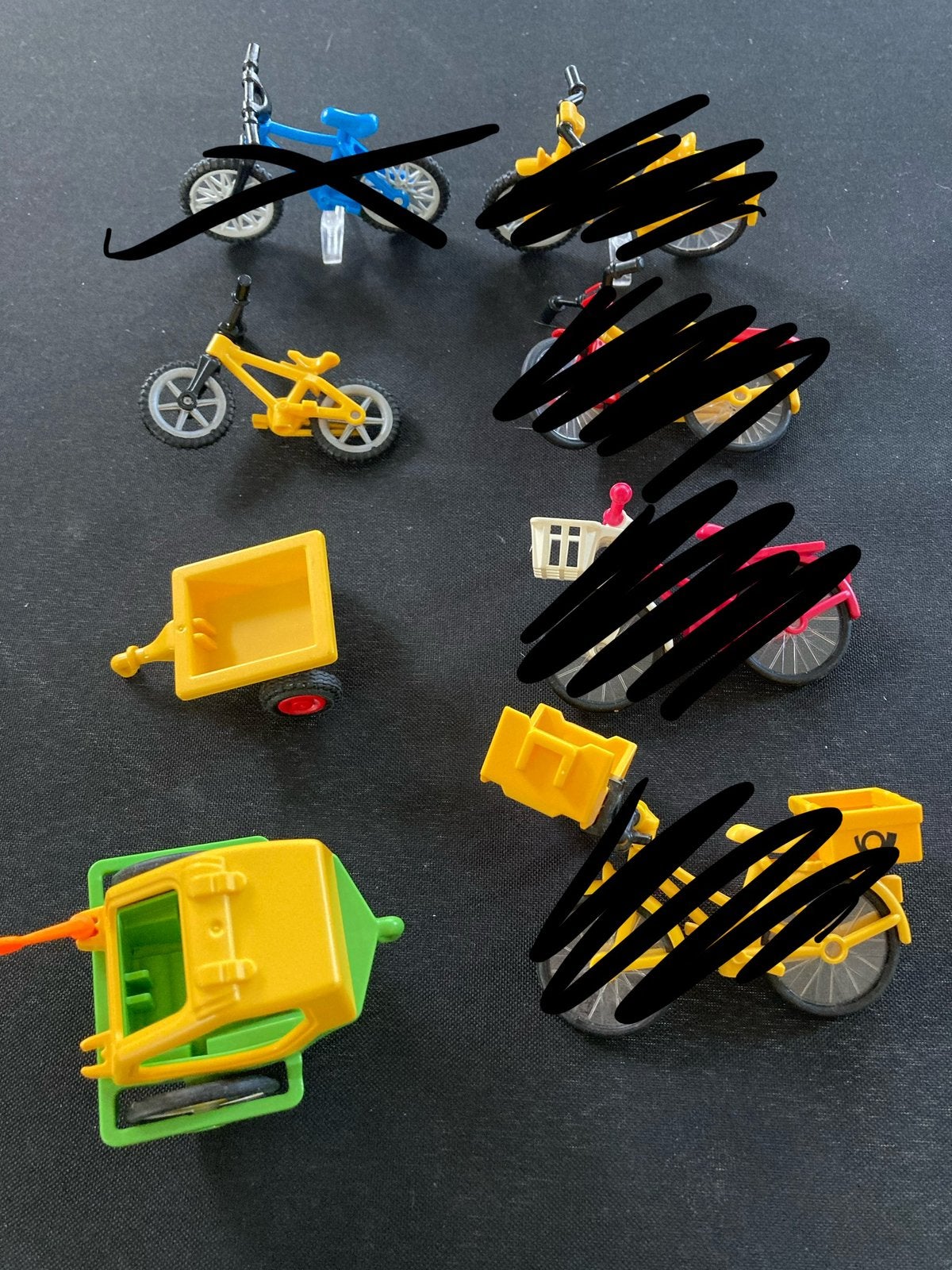 Playmobil fiets, aanhanger ., Ophalen of Verzenden, Zo goed als nieuw