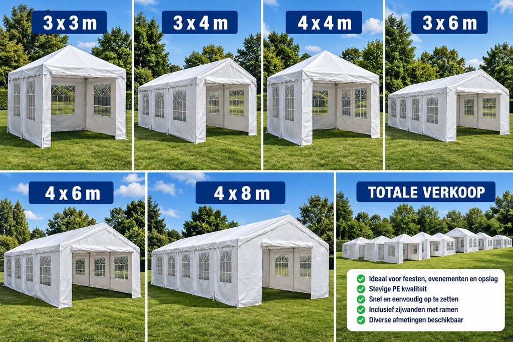 partytent 4x6, Gebruikt, Partytent, Nvt, Nvt