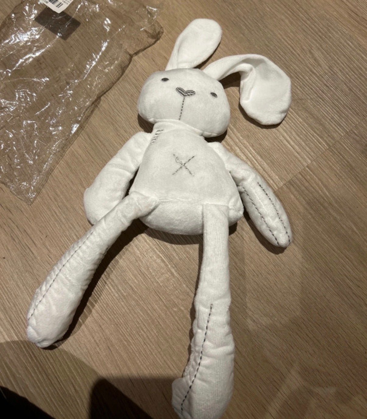 Nieuw wit konijn knuffel - zacht en schattig, Met doos, Overige merken, Overige karakters, Ophalen of Verzenden