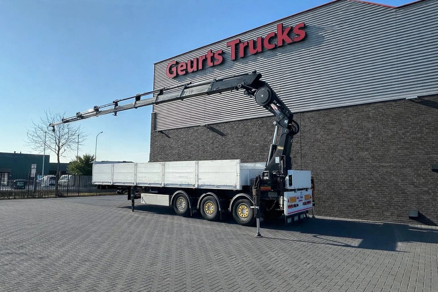 Kwb 3 ASSER KRAANOPLEGGER HIAB 477-8 (bj 2018), Auto's, Overige brandstoffen, Wit, Bedrijf, Aanhangers en Opleggers