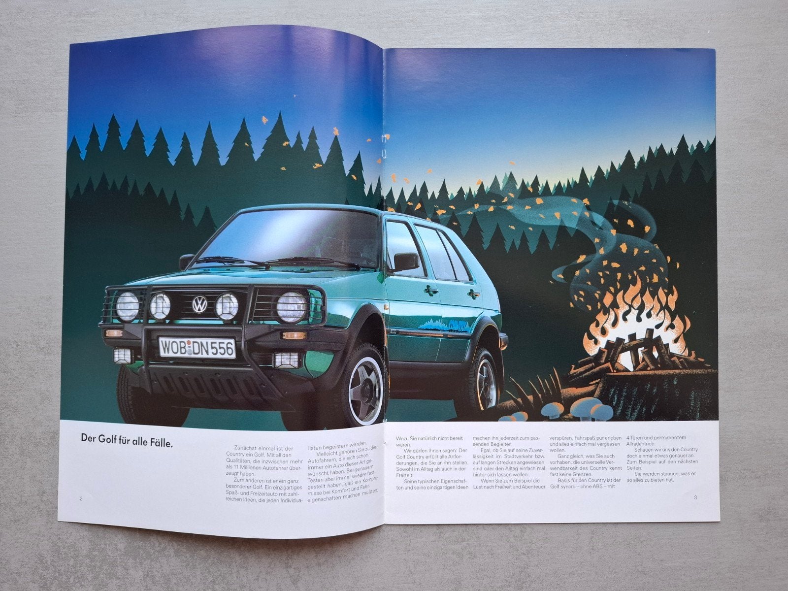 Volkswagen Golf II Country brochure - 1990, Ophalen of Verzenden, Zo goed als nieuw, Volkswagen
