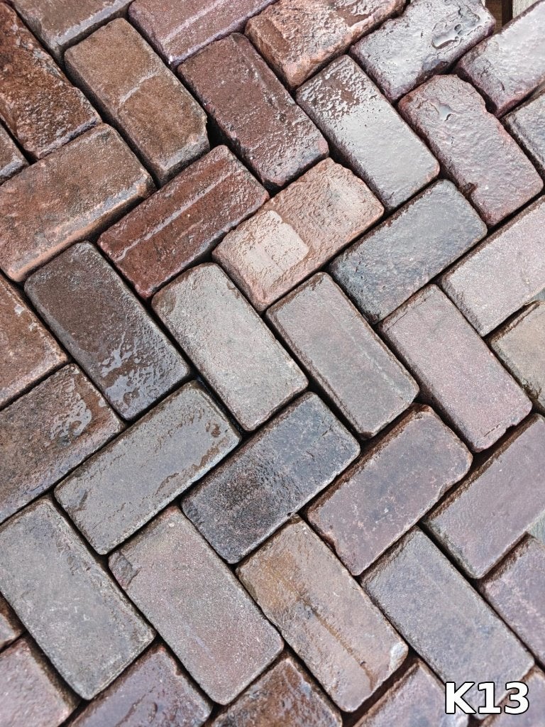Gebakken klinkerkeien rood K13, Ophalen, Gebruikt, Keramiek, Klinkers
