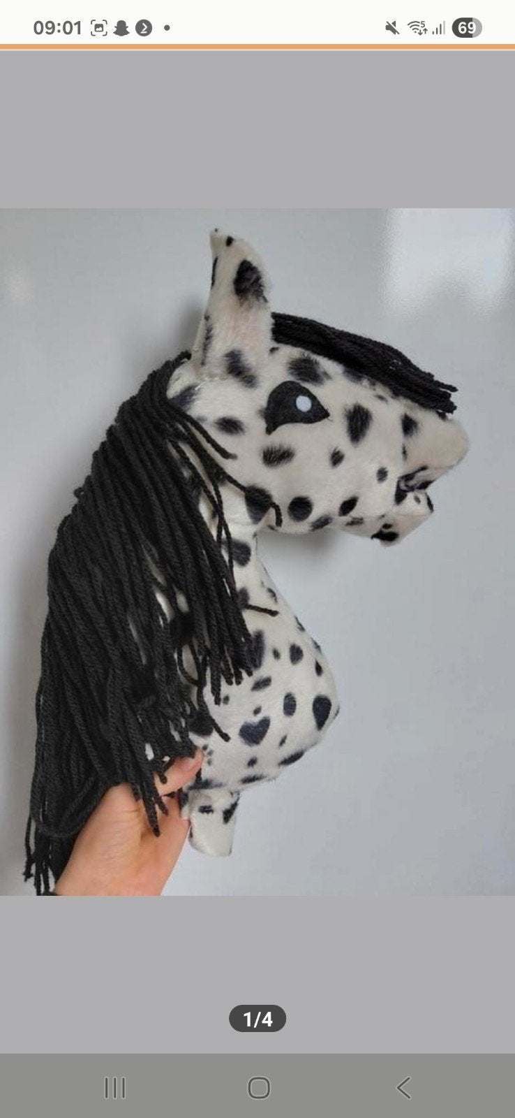 Handgemaakte Hobbyhorse Zonder Stok - Palmino, Ophalen, Gebruikt, Jongen of Meisje