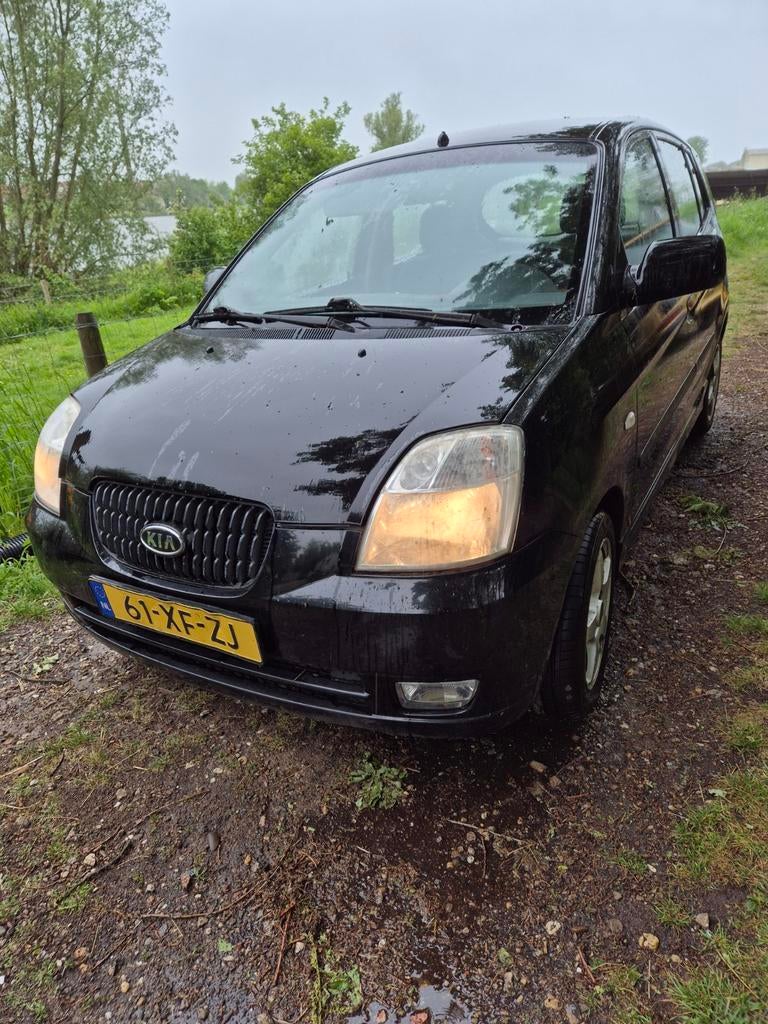 Kia Picanto 1.0 2007 Zwart, Auto's, Kia, Voorwielaandrijving, 836 kg, 4 cilinders, 400 kg