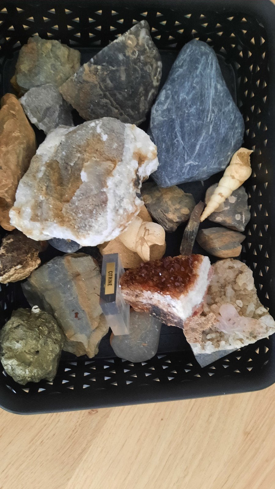 Verzameling stenen, mineralen en fossielen, Ophalen