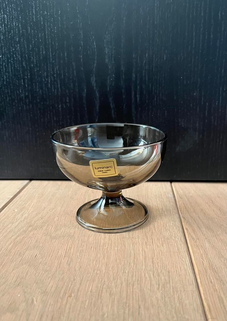 Luminarc smoked glass dessertglazen op voet, Ophalen, Nieuw, Overige typen