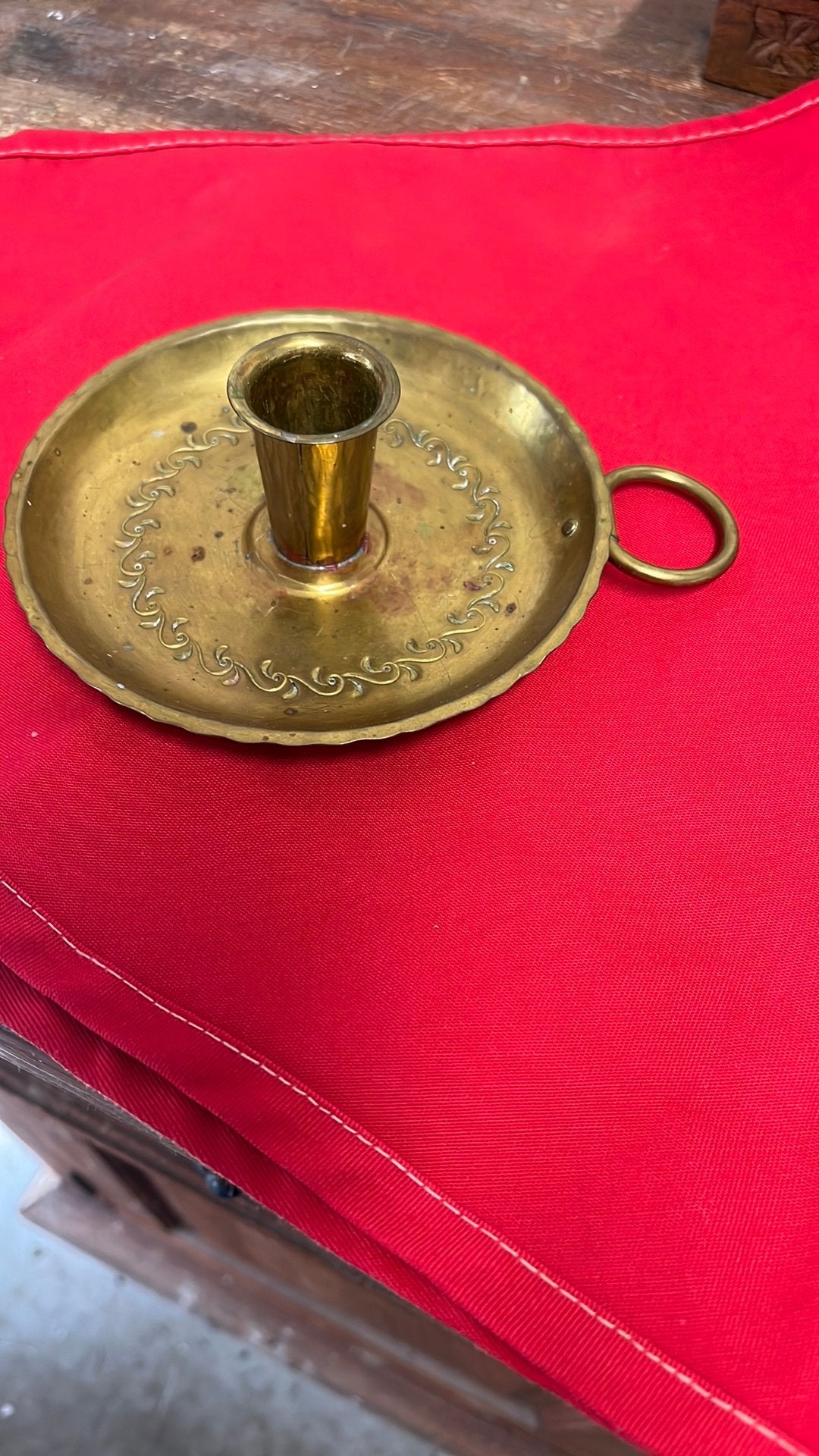 Antieke Handgemaakte Messing Blaker van Virginia Metalcraft, Ophalen of Verzenden, Koper of Brons
