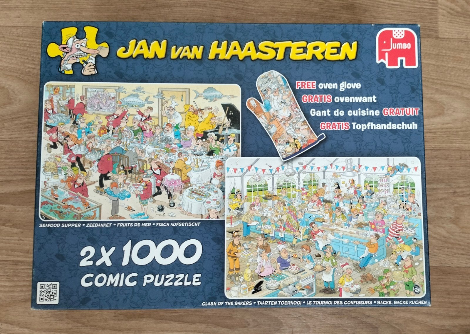 Jan van Haasteren - dubbele doos, Ophalen of Verzenden, 500 t/m 1500 stukjes, Zo goed als nieuw