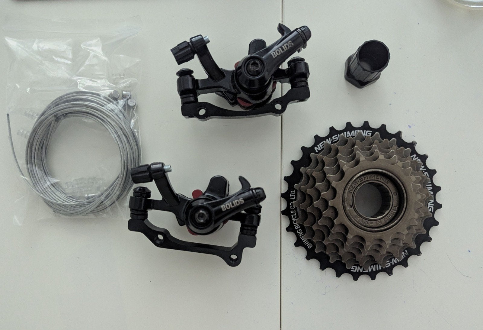 Fietsremmen en tandwielset - Nieuwstaat, Mountainbike, Remmen, BOLIDS, NEW SHIMING, Nieuw