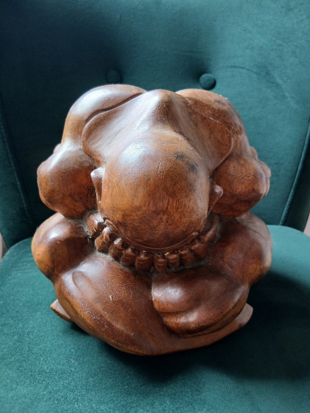 Uniek handgesneden houten beeld - Abstracte vorm, Antiek en Kunst, Ophalen of Verzenden, Handgemaakt, 20 - 50 cm, Beeld