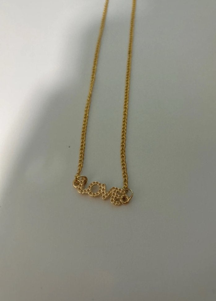 Ketting love goud, Ophalen of Verzenden, Nieuw, Goud, Overige materialen