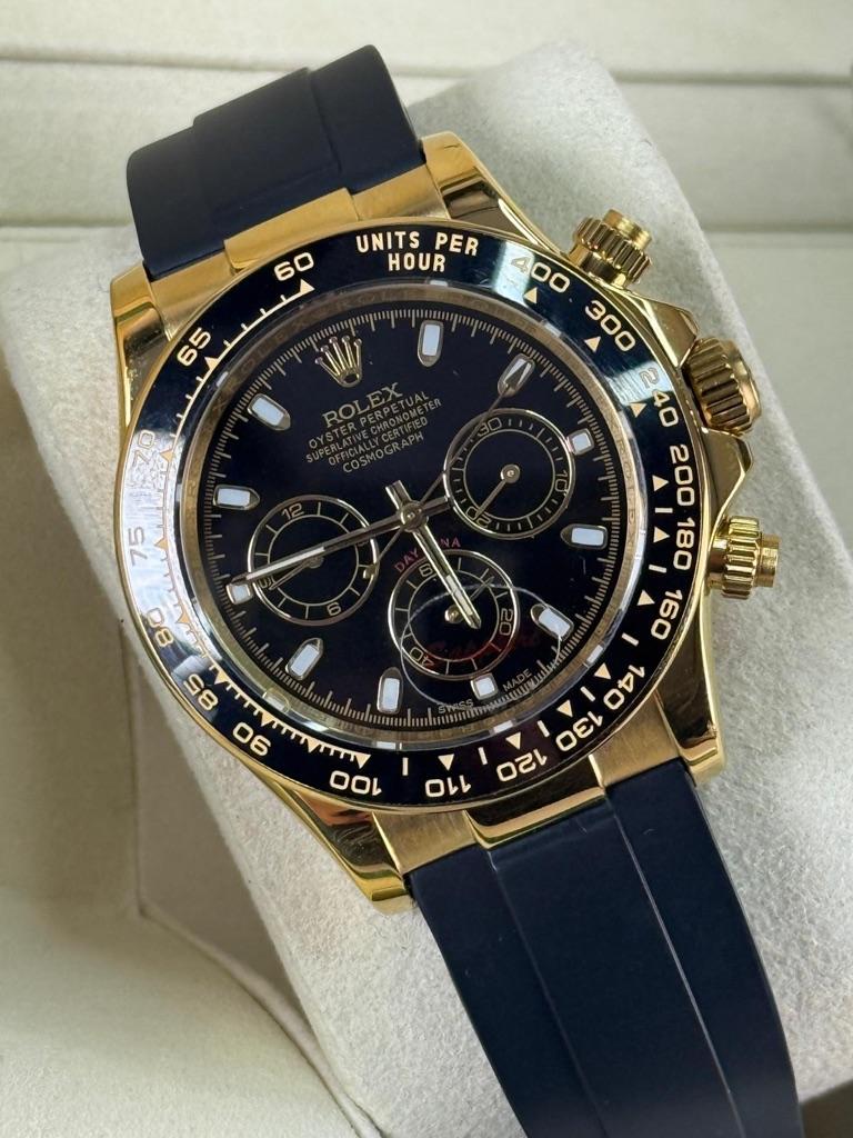 Rolex daytona oysterflex, Ophalen of Verzenden, Nieuw, Zwart, IOS