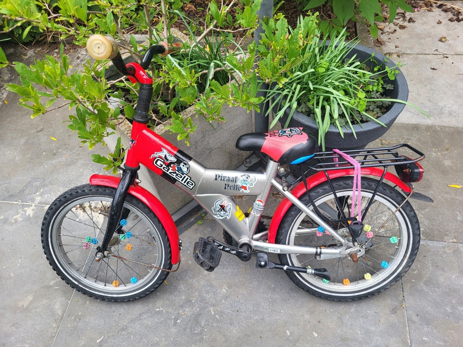 Gazelle kinderfiets 20 inch - Piraat Pelle, Fietsen en Brommers, Ophalen, Gebruikt, Gazelle, Terugtraprem