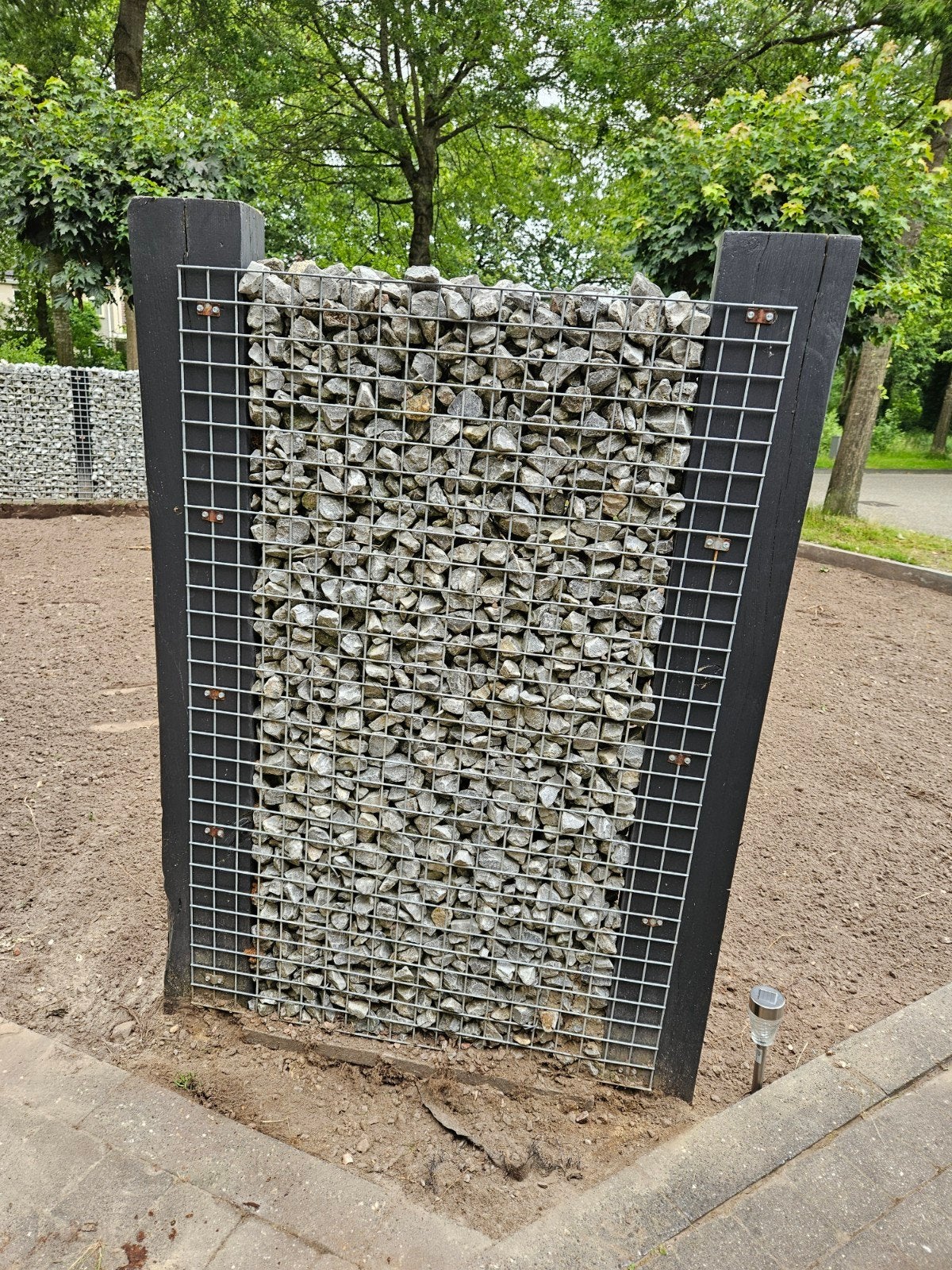 Gabionen schutting - Afscheiding met stenen vulling, Tuin en Terras, Ophalen, Gebruikt, IJzer, Overige typen