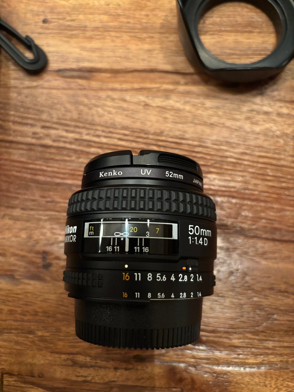 Nikon AF NIKKOR 50mm f/1.4D met zonnekap, Audio, Tv en Foto, Nikon, Ophalen of Verzenden, Zo goed als nieuw, Inclusief filter