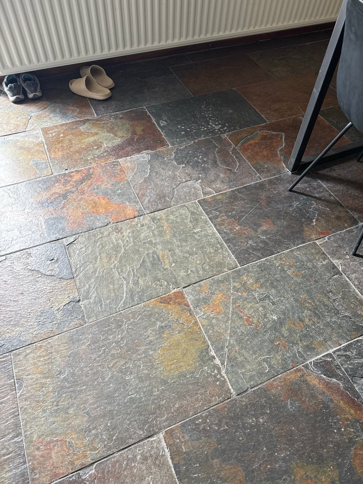 Natuurstenen leisteen vloertegels, diverse kleuren, Ophalen, Gebruikt, 10 m² of meer, 20 tot 40 cm
