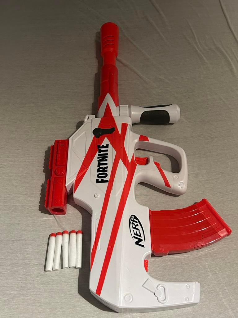 Automatische Nerf Fortnite B-AR Blaster met 5 pijltjes, Ophalen, Zo goed als nieuw