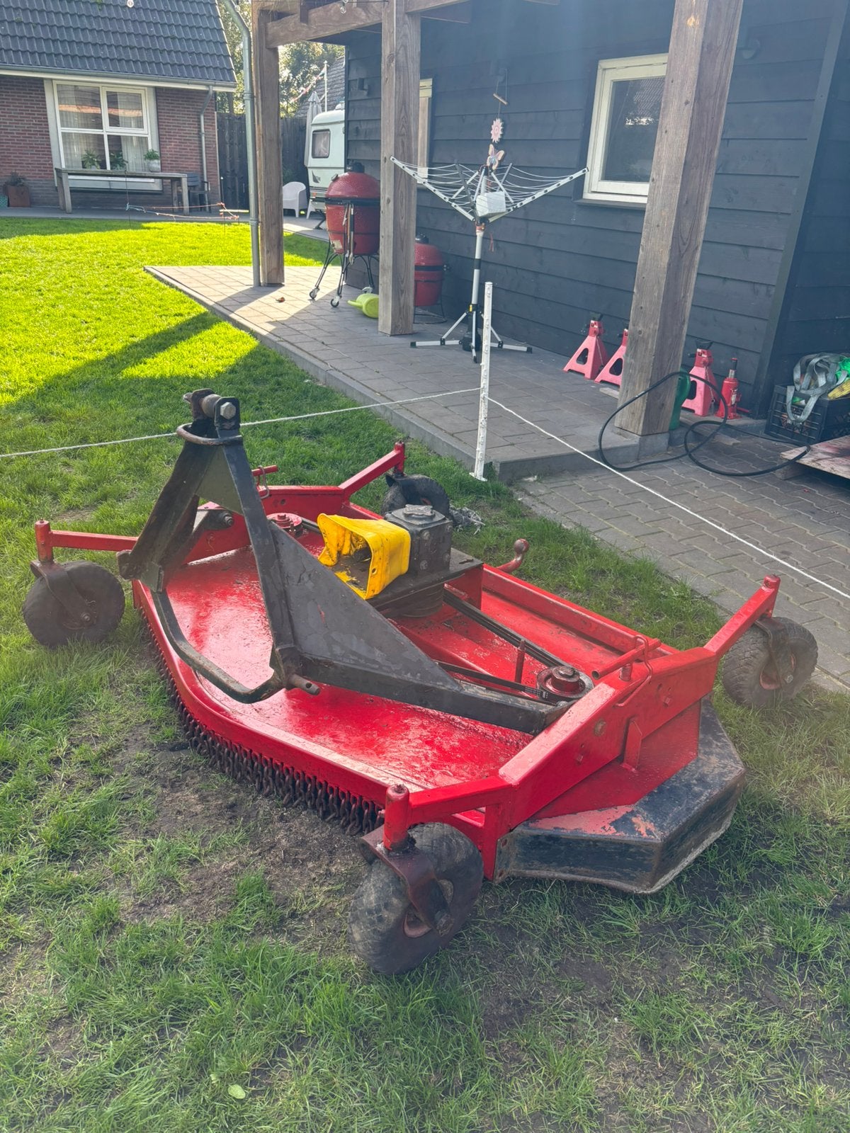 Weidebloter, kunstmeststrooier, wiedeg, schuifbord agrarisch, Ophalen
