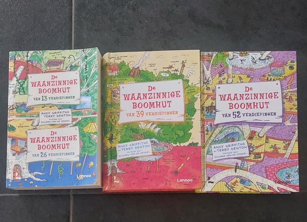 De Waanzinnige Boomhut boeken - Set van 3, Boeken, Ophalen of Verzenden, Gelezen, Andy Griffiths, Terry Denton, Fictie algemeen