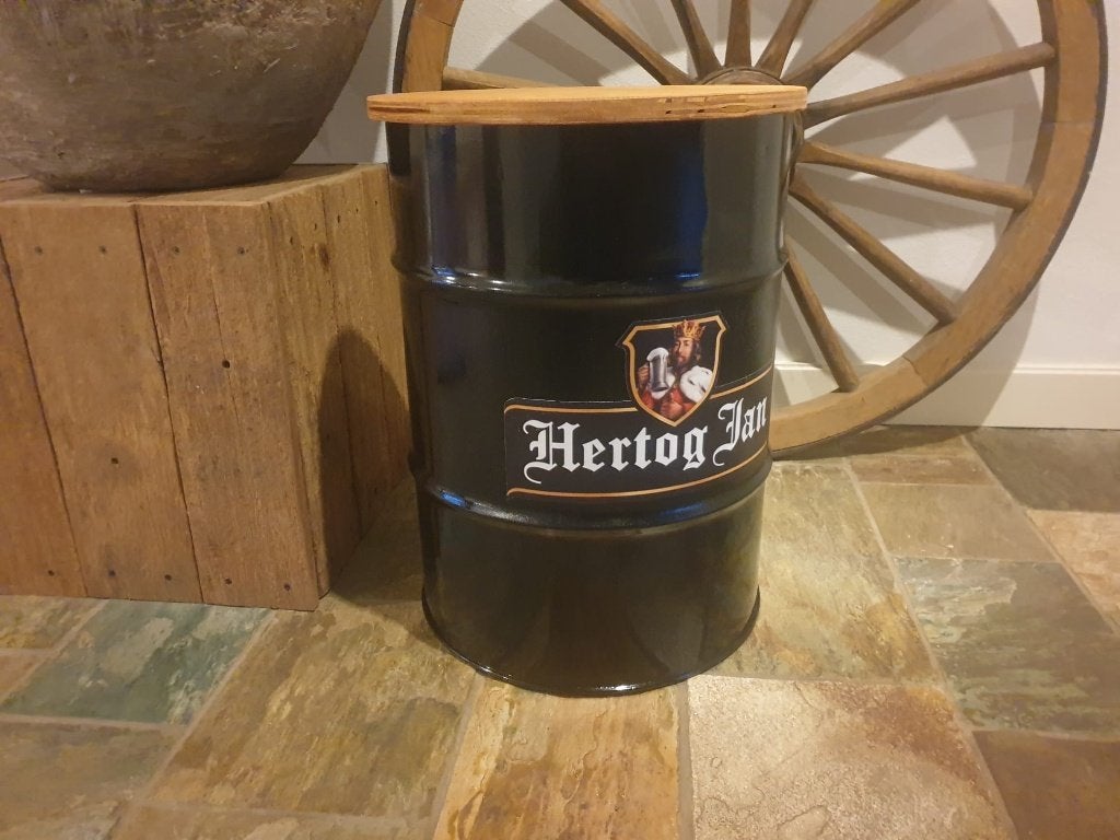 Stoere bloembak of bijzettafel van Hertog Jan, Ophalen, Minder dan 60 cm, Rond, Nieuw