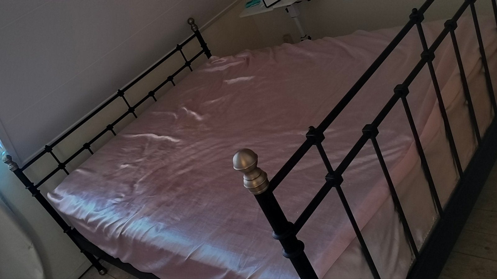 Tweepersoonsbed 160x200 (exclusief matras), Gebruikt, Zwart, Tweepersoons, Ophalen of Verzenden