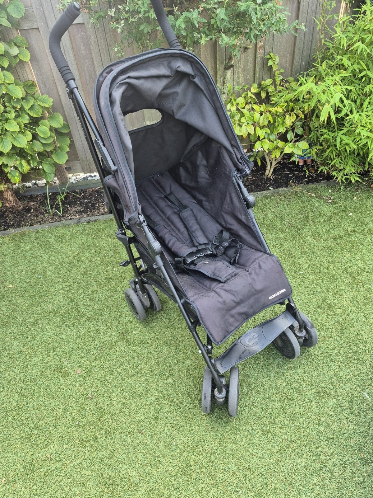 Koelstra Buggy - Zwart, weinig gebruikt., Kinderen en Baby's, Ophalen, Gebruikt, Koelstra, Verstelbare rugleuning