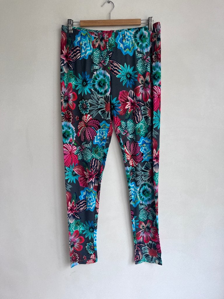 didi legging bloemen maat 42, Kleding | Dames, Leggings, Maillots en Panty's, Legging, Overige kleuren, Verzenden, Zo goed als nieuw