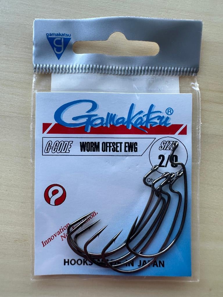 Nieuwe Gamakatsu Worm Offset EWG haken 2/0            (52), Ophalen of Verzenden, Nieuw, Haak