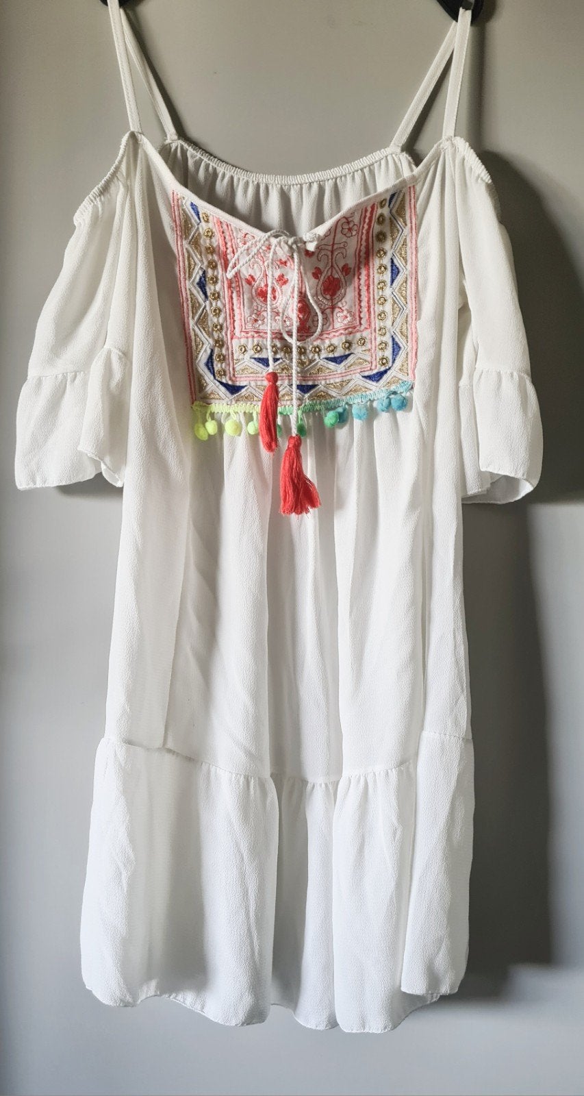 Ibiza Style Tuniek Maat M Nieuw, Kleding | Dames, Blouses en Tunieken, Ophalen of Verzenden, Nieuw, Maat 38/40 (M), Wit