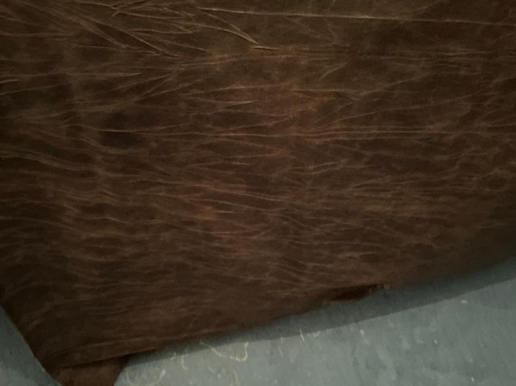 Dunne skai donkerbruin twee lappen, Bruin, 120 cm of meer, Leer of Kunstleer, Nieuw