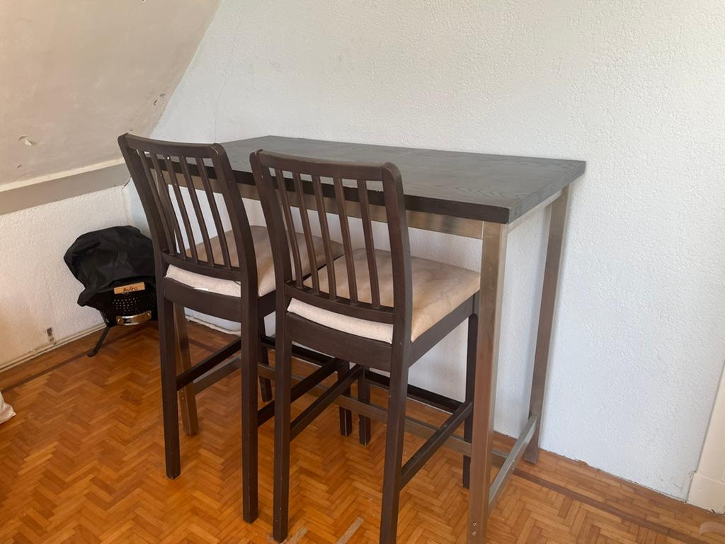 Bartafel met 2 stoelen, Ophalen, Gebruikt