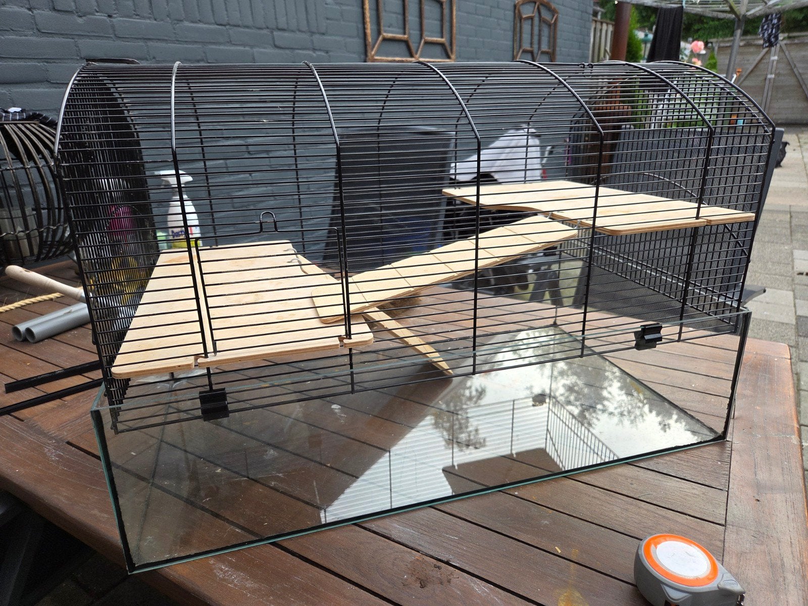 Hamsterkooi, Dieren en Toebehoren, Knaagdieren en Konijnen | Hokken en Kooien, Kooi, Minder dan 75 cm, Zo goed als nieuw, Ophalen