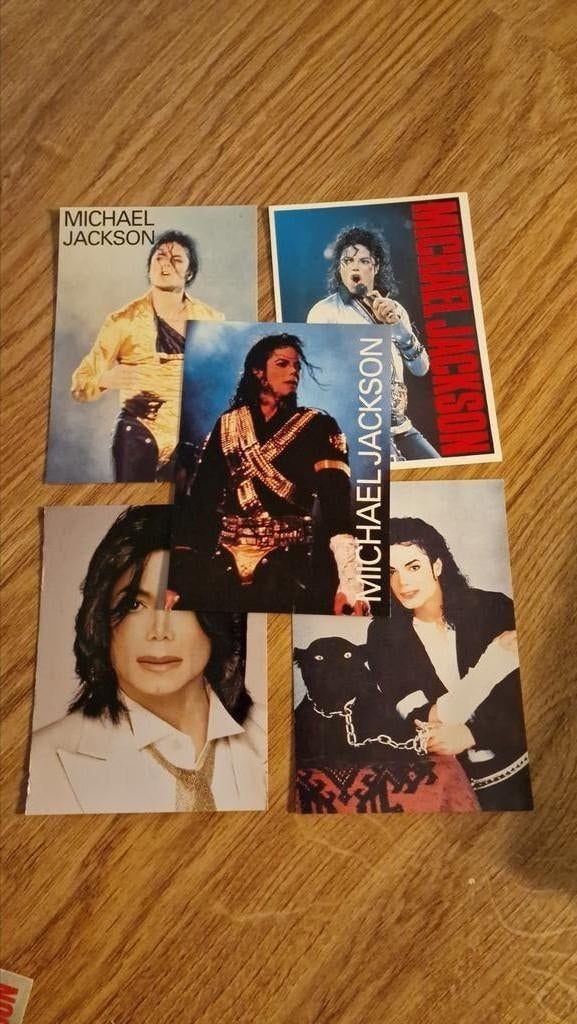5 Michael Jackson Postcards - Vintage Muziek Memorabilia, Verzenden