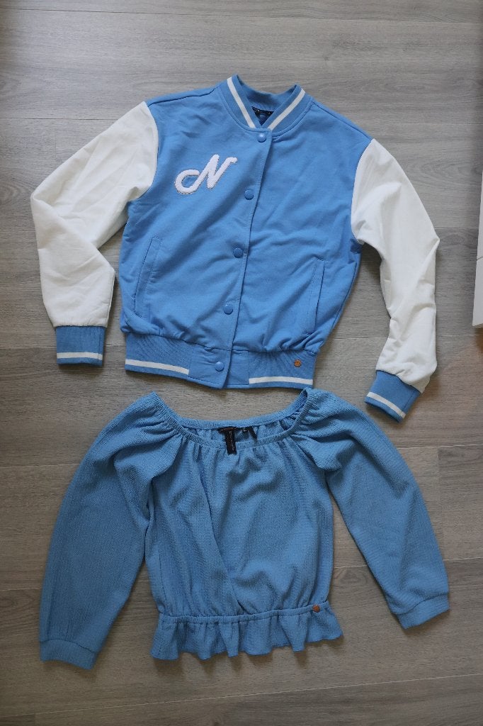 Nieuwstaat NoNo vest bomberjack bomberjas en shirt 152, Ophalen, Meisje, Trui of Vest, Nono