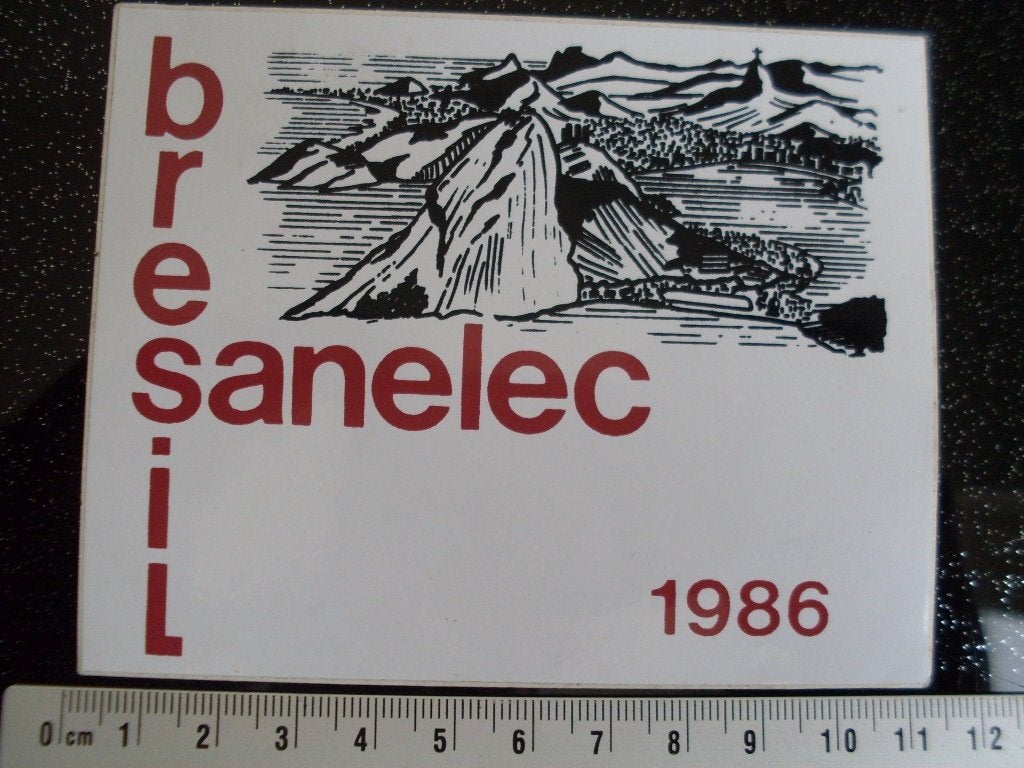 sticker bresil sanelec 1986 logo, Verzamelen, Verzenden, Zo goed als nieuw, Overige typen