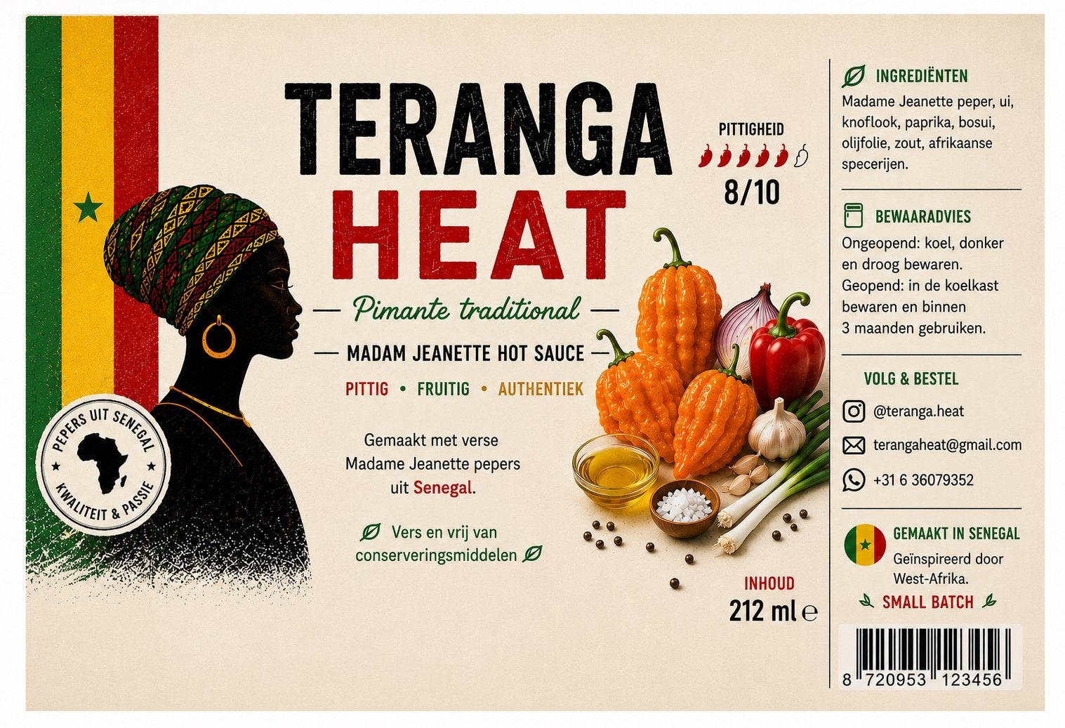 Verse mame janet/ Piri Piri saus, Ophalen of Verzenden