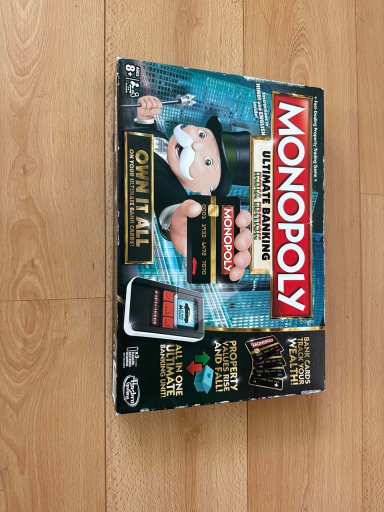 Monopoly Ultimate Banking India Edition, Hobby en Vrije tijd, Gezelschapsspellen | Bordspellen, Drie of vier spelers, Ophalen