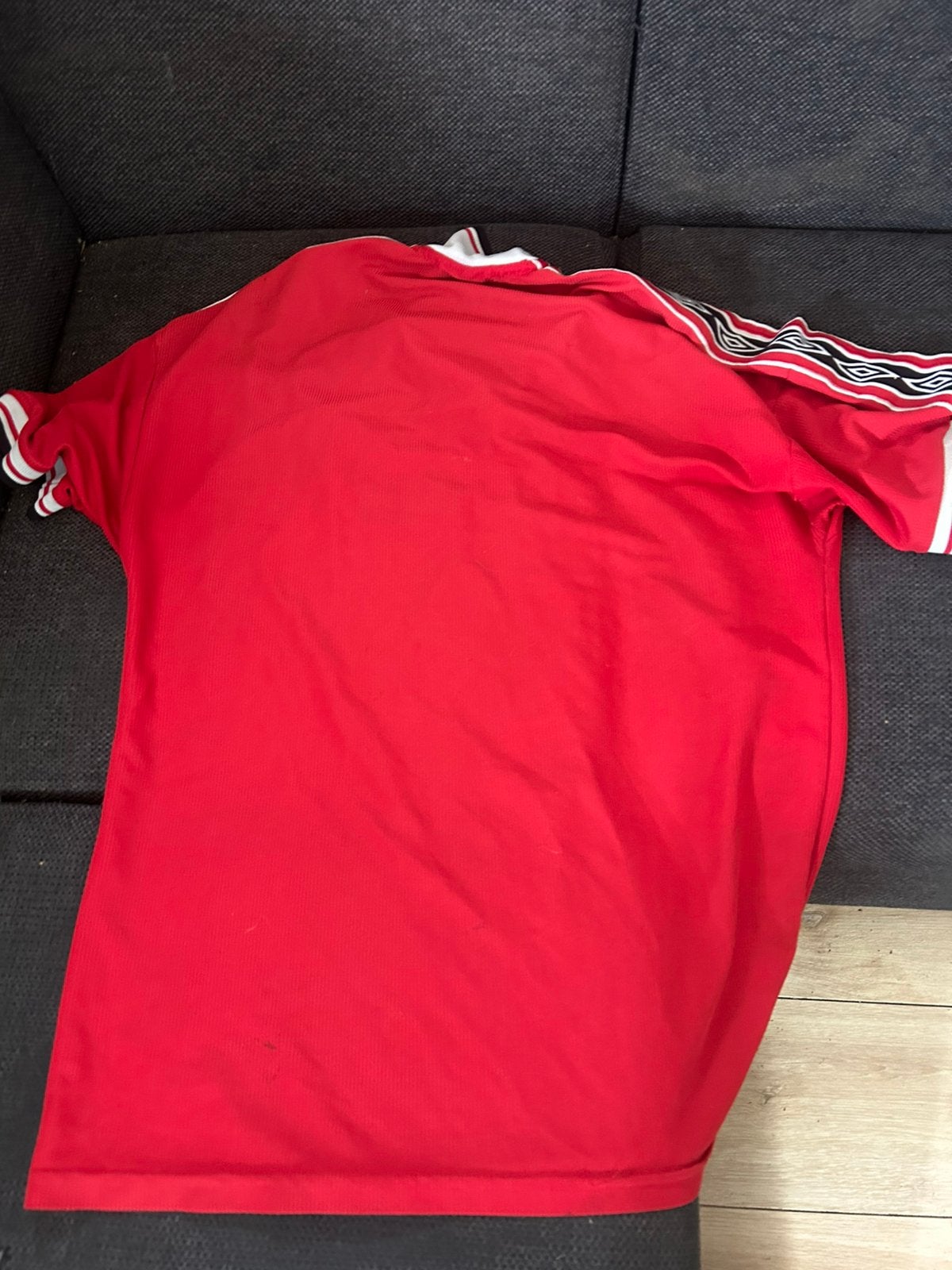 Manchester united shirt 9899, Ophalen of Verzenden, Gedragen, Maat 52/54 (L), Rood
