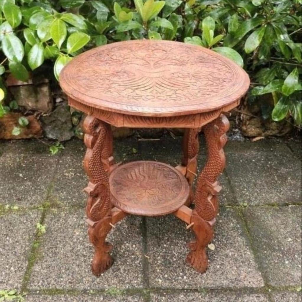 Antique Indonesian Handcarved 1920s Coffee, Ophalen of Verzenden