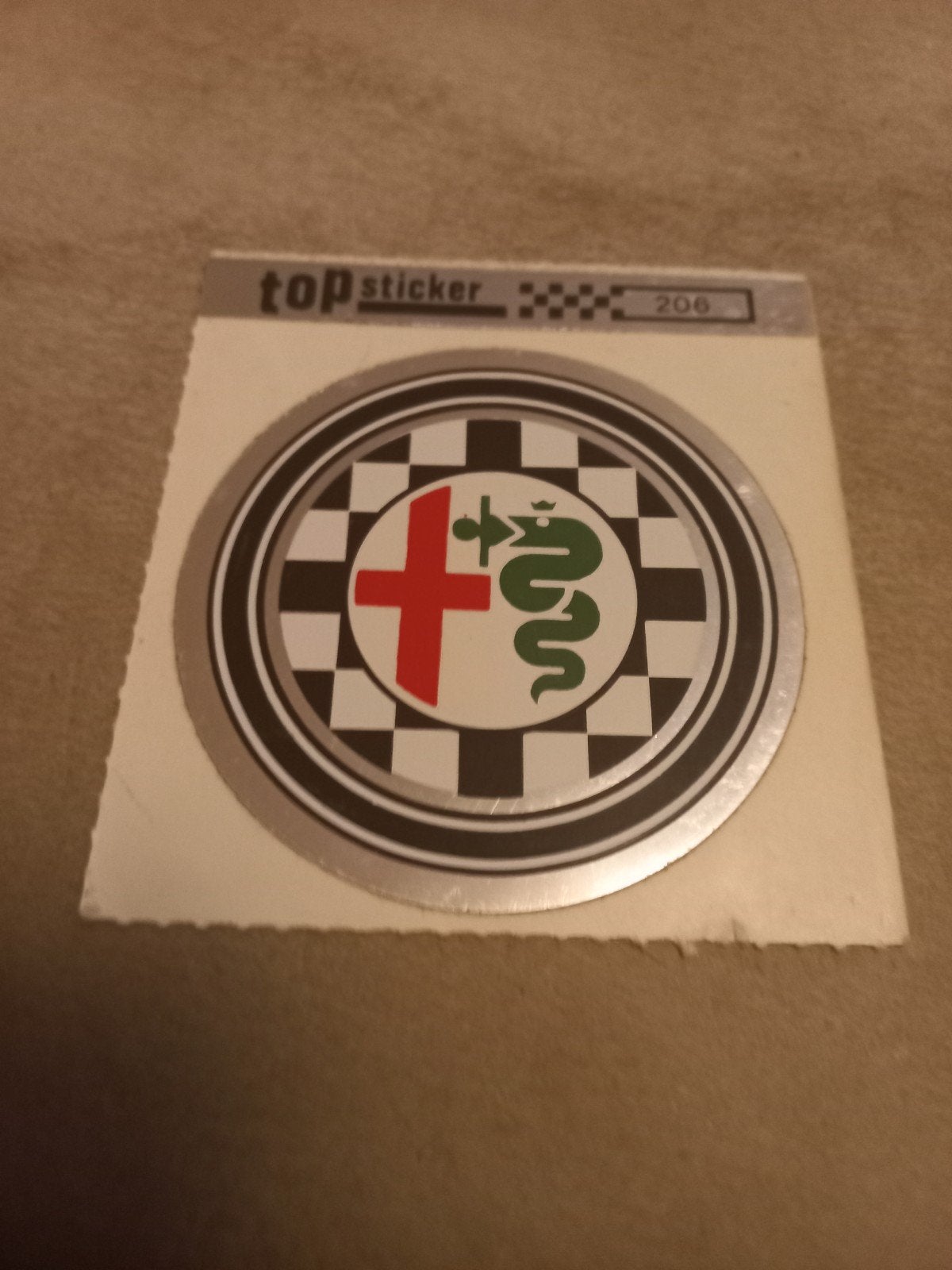 Alfa Romeo Logo Sticker - Top Sticker 206, Ophalen of Verzenden