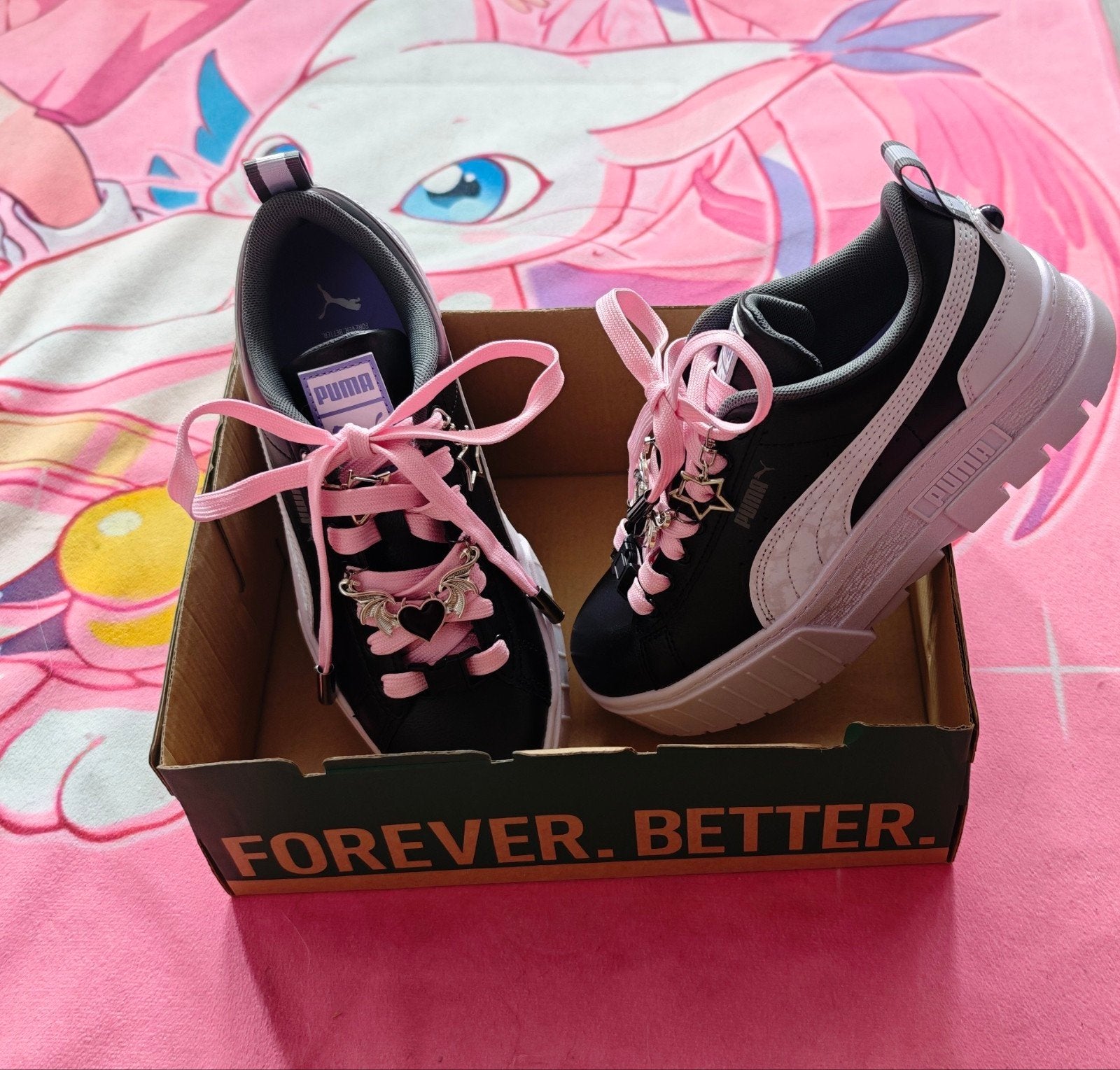 Puma Mayze Water Creatures Black Lilac Frost Platform, Kleding | Dames, Puma, Zwart, Ophalen of Verzenden, Sneakers of Gympen
