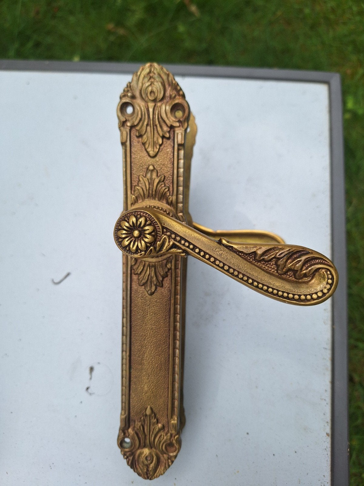 Messing deurbeslag, Gebruikt, Minder dan 80 cm, Binnendeur, Ophalen of Verzenden