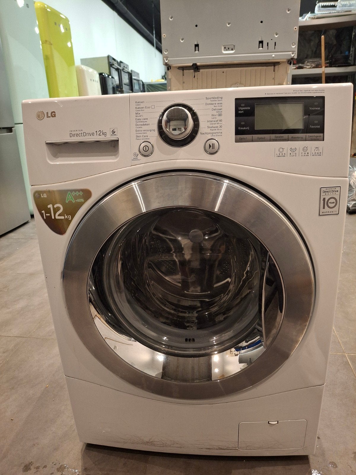 Witte LG direkt drive 12kg Wasmachine 1400TPM, Witgoed en Apparatuur, Ophalen of Verzenden, 1200 tot 1600 toeren, 85 tot 90 cm