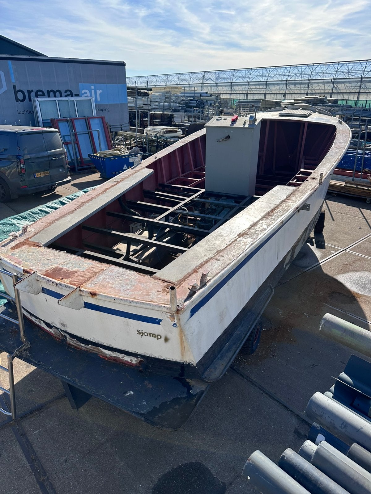 Boot 9 meter, 9 m, Staal, Binnenboordmotor, Diesel