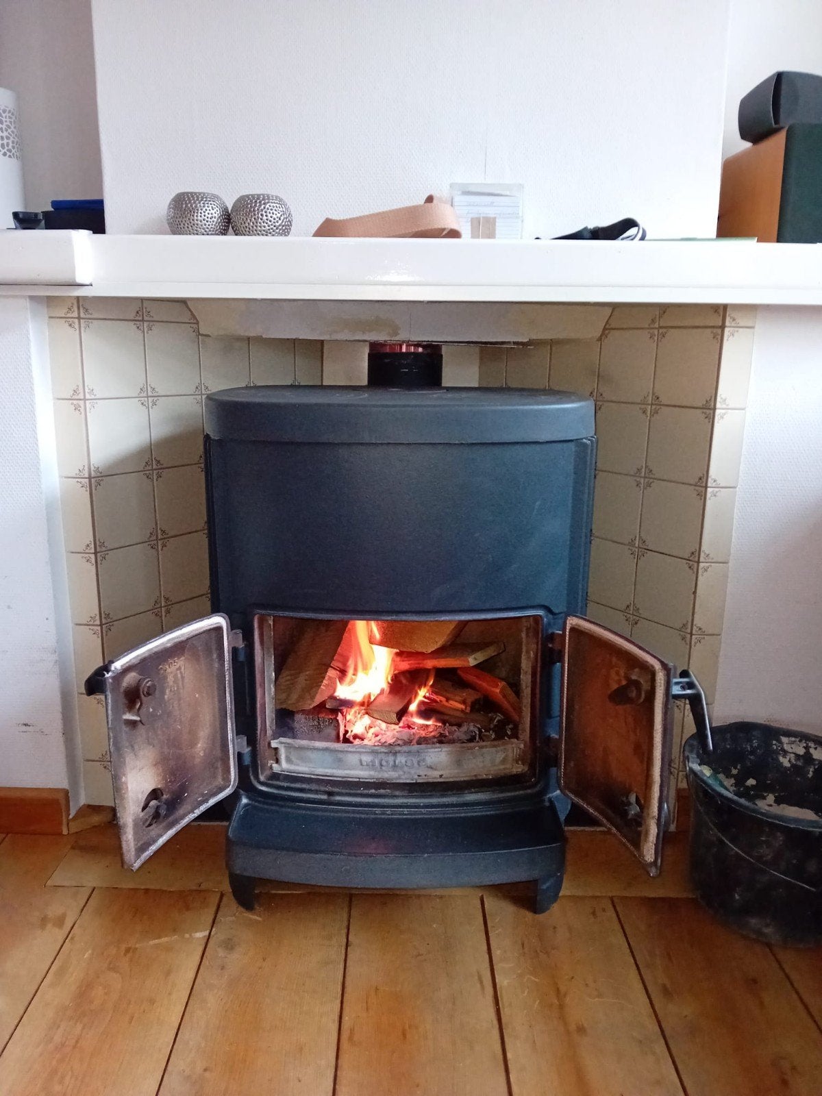 houtkachel morso 1124, Ophalen, Gebruikt, Houtkachel, Vrijstaand