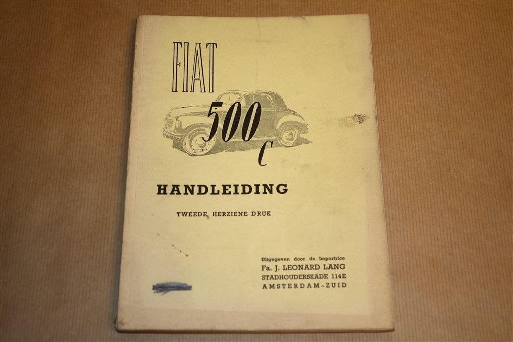 Fiat 500C Handleiding - 1954 !!, Ophalen of Verzenden