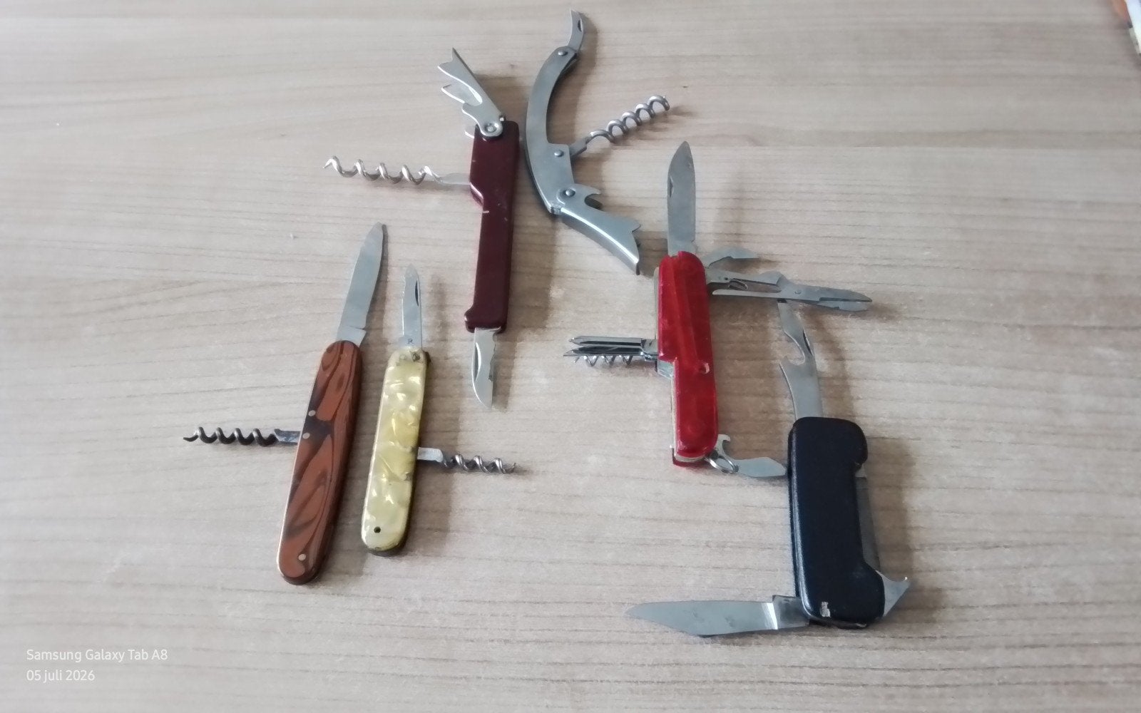 Diverse set van zakmesjes en kurkentrekkers 6 stuks, Ophalen of Verzenden