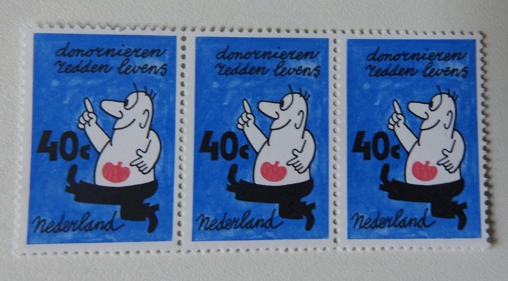 3 postzegels rode kruis 1978   Doneren redden levens, Verzenden, Na 1940, Postfris